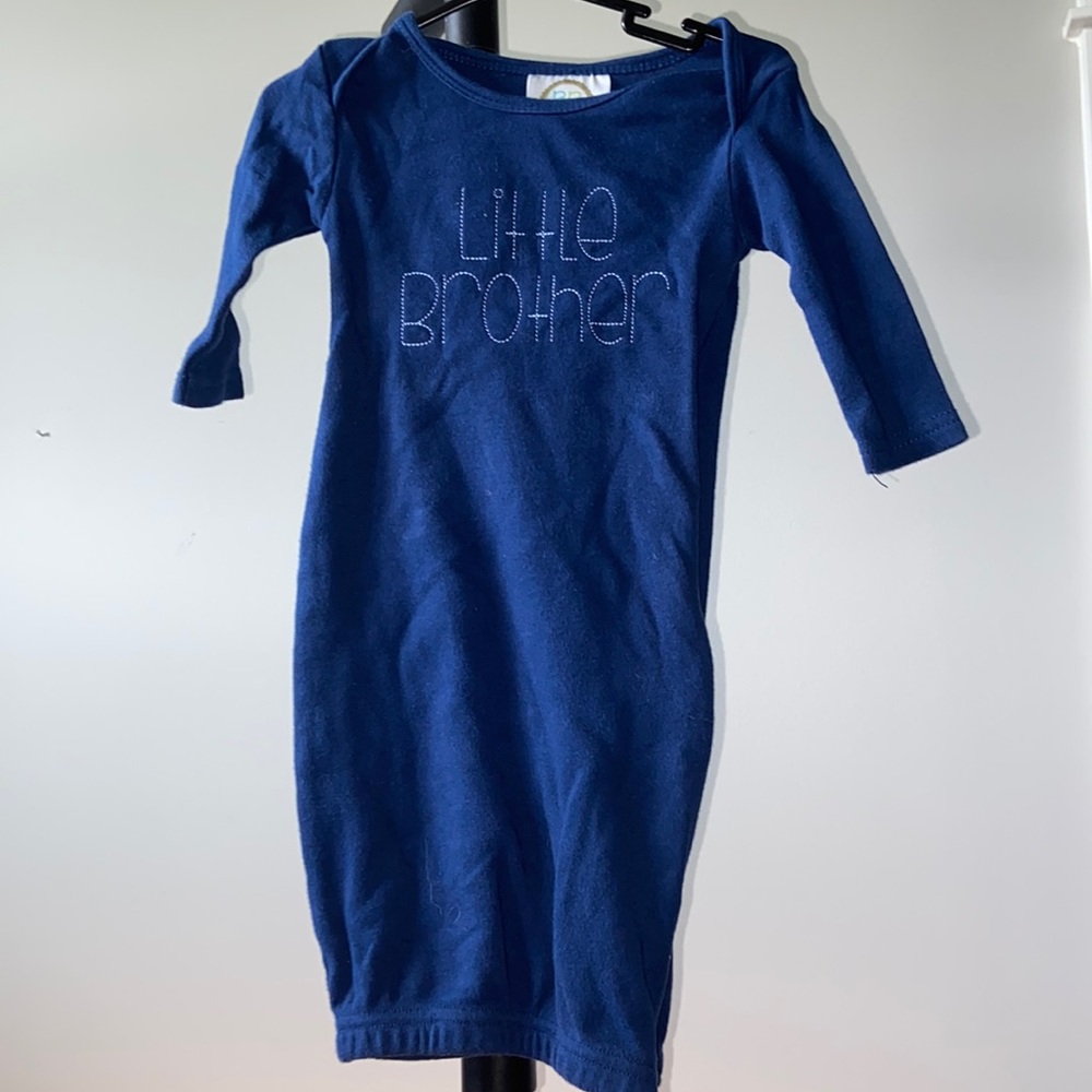 Little brother embroidered easy zipper